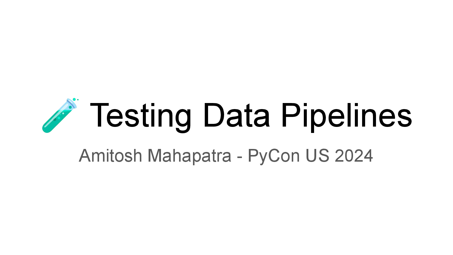 Testing Data Pipelines